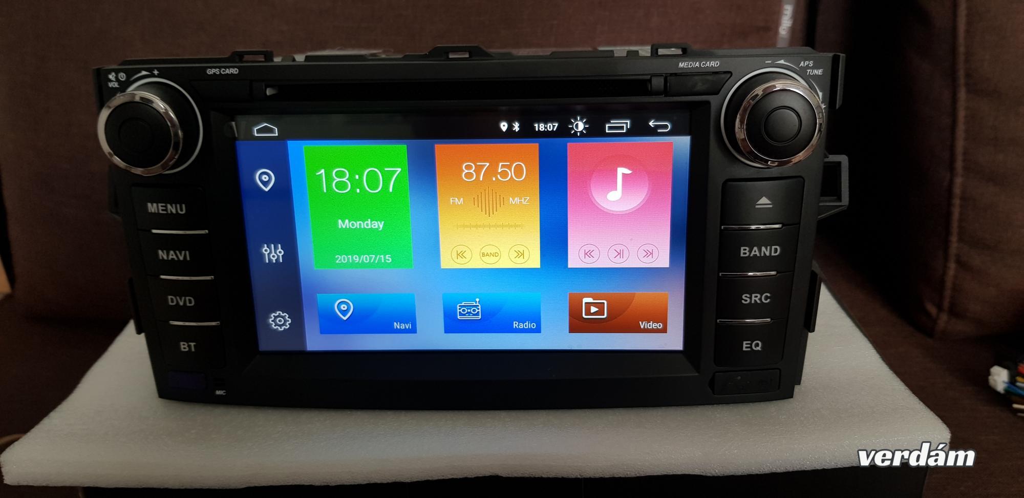 Eladó  Toyota Auris Android 9 Multimédia, GPS, Tolatókamerával