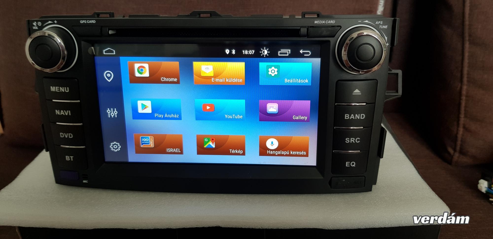 Eladó  Toyota Auris Android 9 Multimédia, GPS, Tolatókamerával
