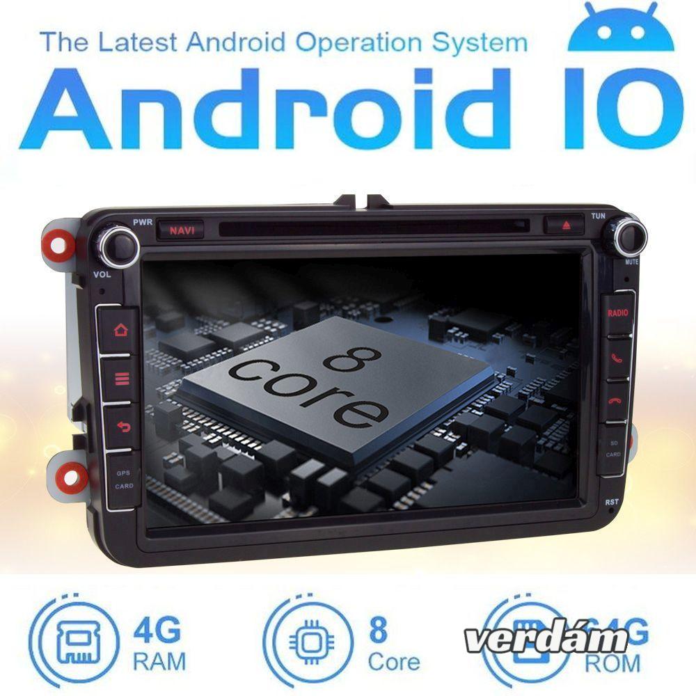 Eladó  8 Colos Android 10.0 Volkswagen Skoda Seat Multimédia GPS